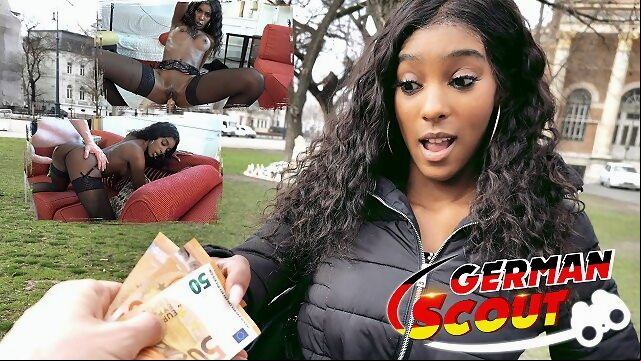 GERMAN SCOUT - EBONY black cock street